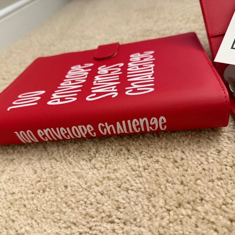 RED 100 Money Savings Challenge A5 Money Binder Book Money Budget Book Budget